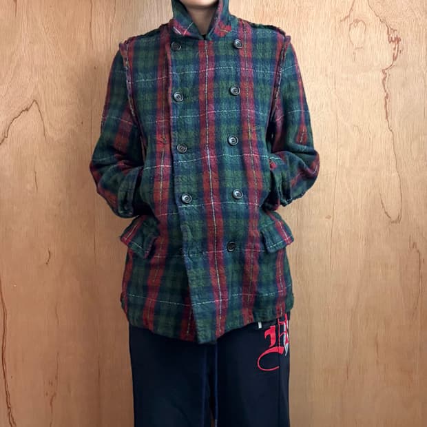 꼼데가르송 옴므 인사이드 아웃 축융 코트