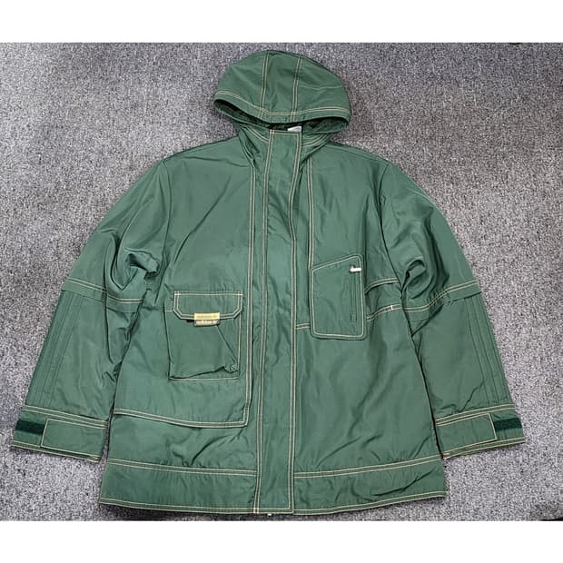 아디다스 클로버 스티치 후드 패딩 자켓 M 샘플판