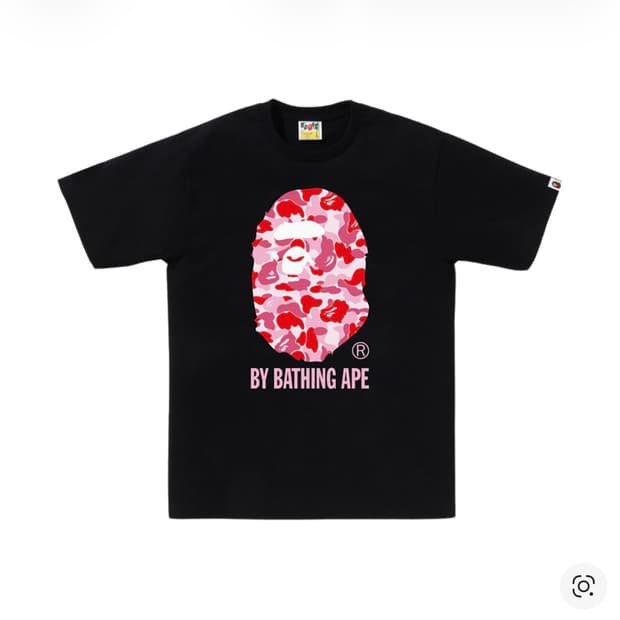 BAPE 베이프 ABC 카모 바이 베이싱 에이프 반팔 티셔츠 블랙 핑크