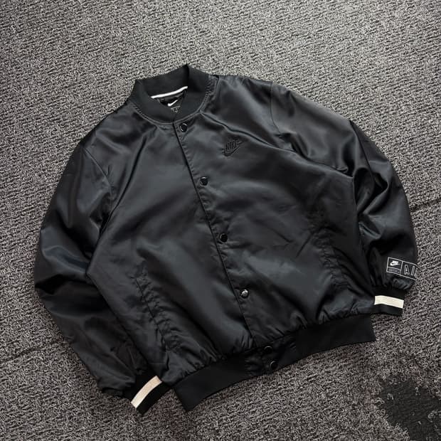 나이키 빅로고 사틴 바시티 스타디움 자켓 3428