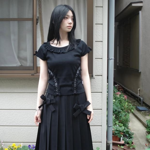 체메씨 커브드 프릴 티