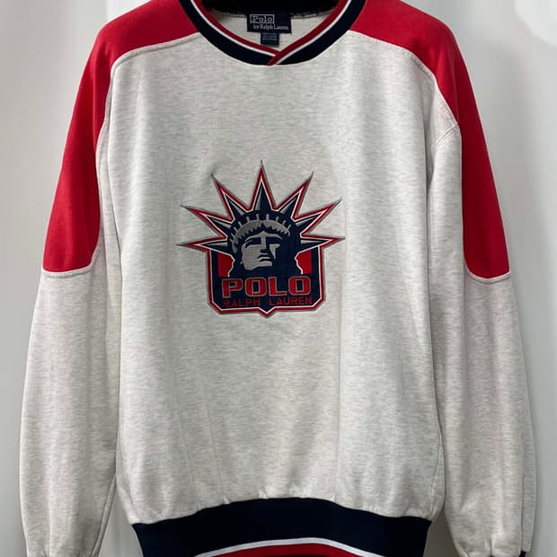 90's 폴로 랄프로렌 usa 패트리어트 스타디움 스웻셔츠 맨투맨