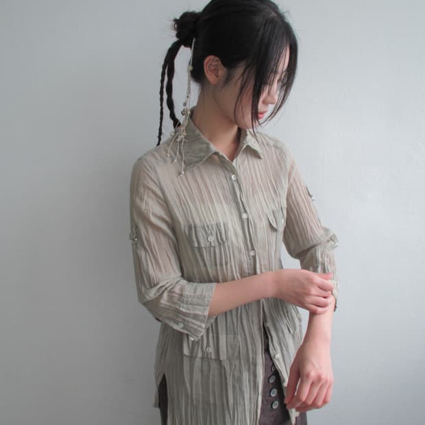 P.Lapim wrinkle blouse