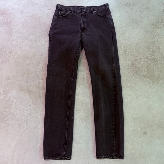 [36/36] USA 리바이스 505 오렌지탭 orange 흑청 블랙