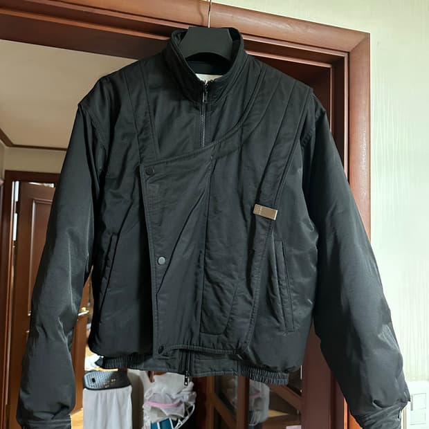 누아클레 NUAKLE 크롭 오리털 패딩 블루종 점퍼 블랙 2번