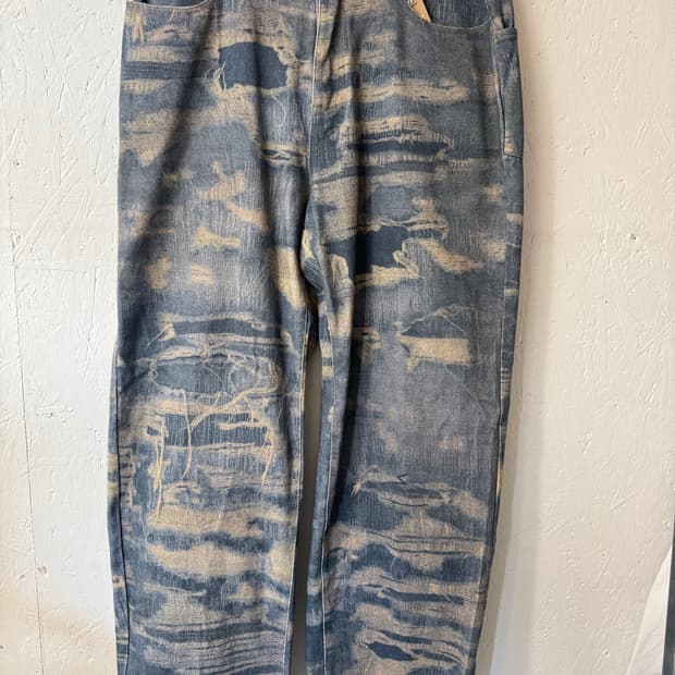 노브랜드 워싱 데님 프린팅 팬츠 3 size