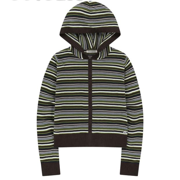 코이세이오 SOFT KNIT ZIP-UP STRIPE