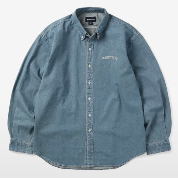 디스이즈네버댓 데님셔츠 블루