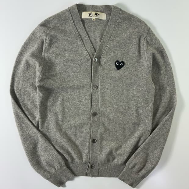 Comme des Garcons  꼼데가르송 하트와펜 그레이 울 가디건 