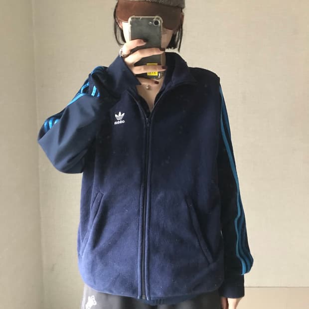 아디다스 네이비 파이어버드 후리스 조끼