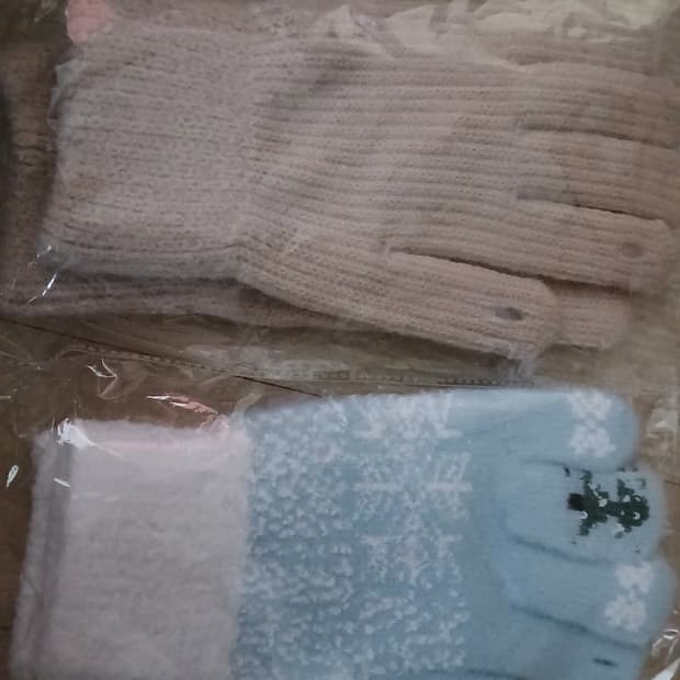 니트 울장갑 2개 폰터치