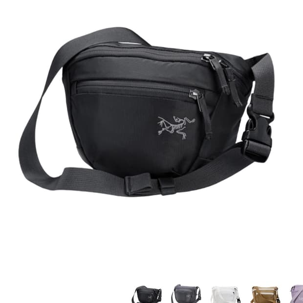 아크테릭스 맨티스2 블랙 웨이스트백 크로스백 숄더백 맨티스 2