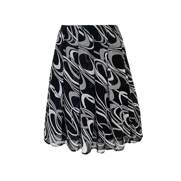 pattern flare skirt