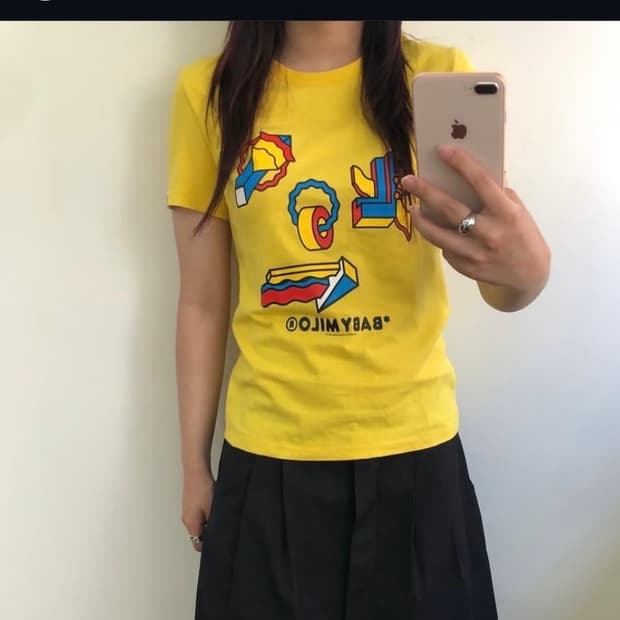 딱붙핏)) 베이프 베이비 마일로 반팔 티셔츠