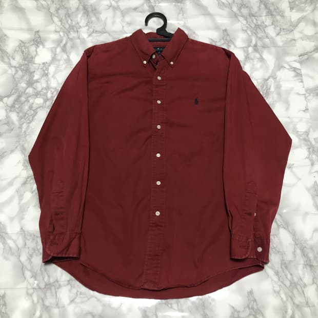 폴로 랄프로렌 셔츠 버건디 남성용