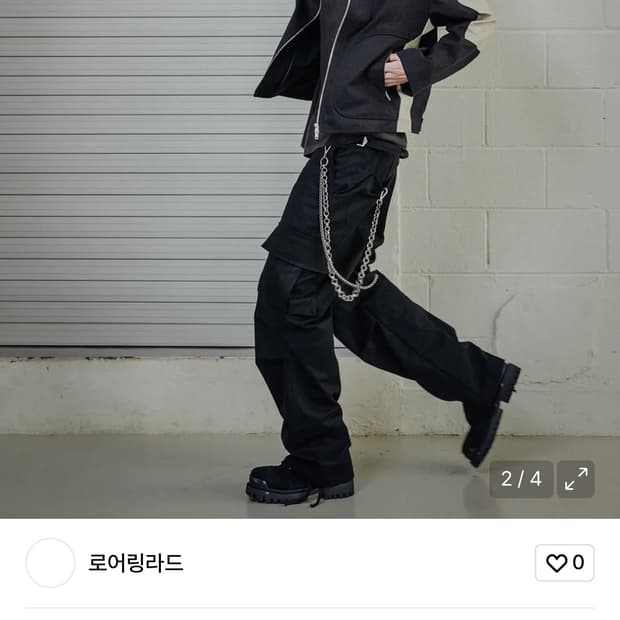 로어링라드 레이서 숏 자켓 블랙 L