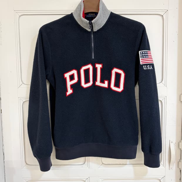 착샷O)) 폴로 플리스 하프짚 풀오버