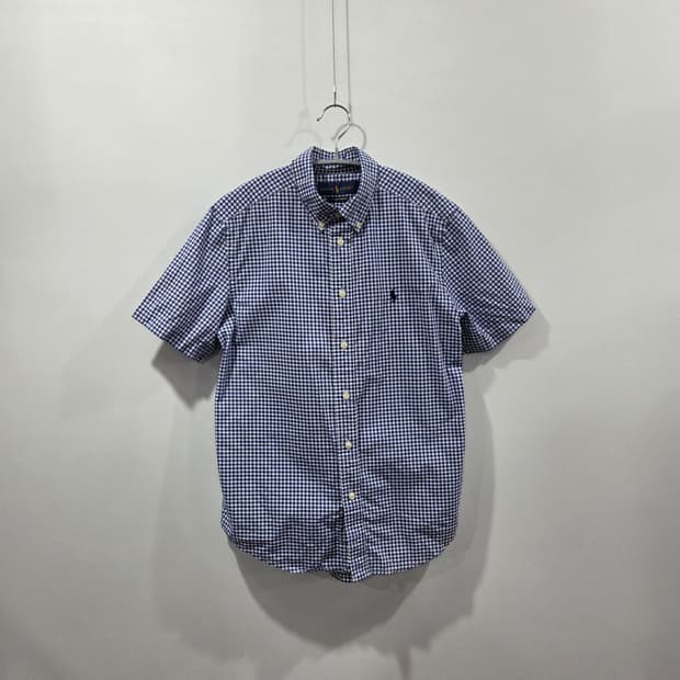 폴로랄프로렌 키즈 버튼다운 체크 반팔셔츠 L/14/16