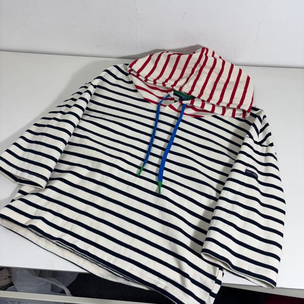 우먼M 세인트제임스 단가라 7부 후드티