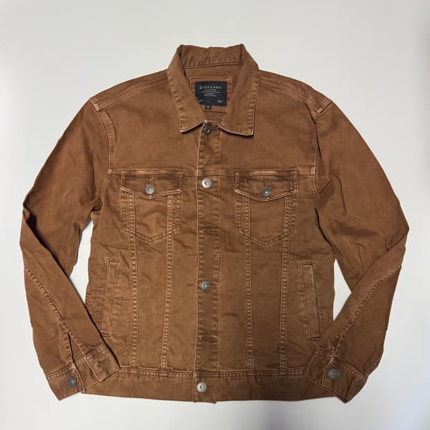 지오다노 워크 데님 트러커 자켓 브라운 L ~ XL