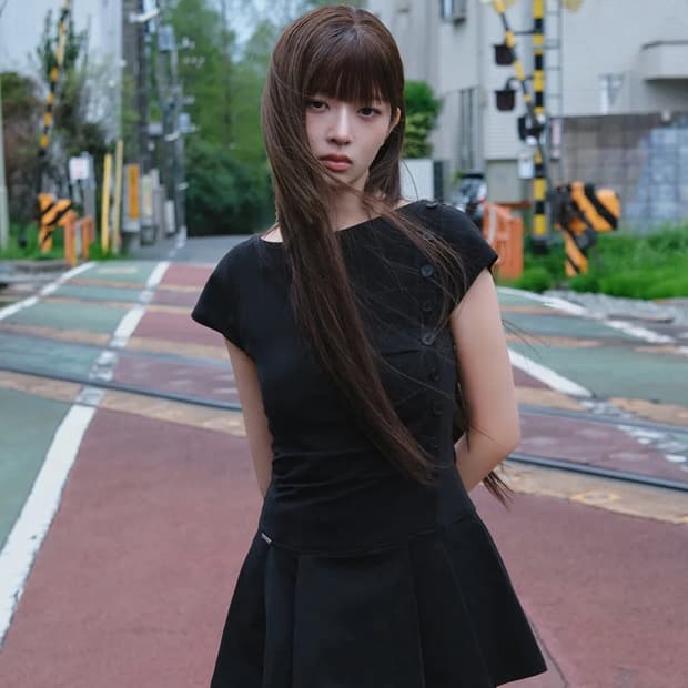 미세키 서울 플리츠 버튼 미니 원피스 2사이즈