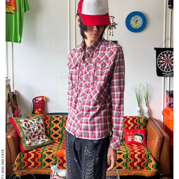 90-00s PPFM Technical Pocket Check Shirt