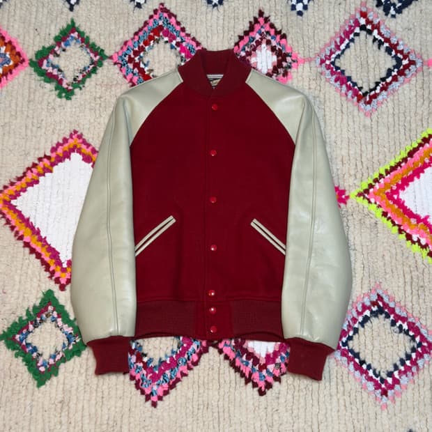 리얼맥코이 멜톤 울 바시티재킷