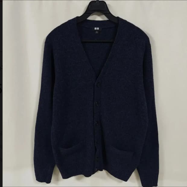 95)유니클로 울 가디건 네이비002
