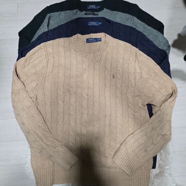 폴로 랄프로렌 케이블 니트 꽈베기 니트 M사이즈