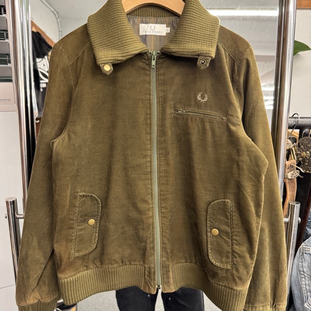 프레드 페리 빈티지 코듀로이 블루종 자켓
