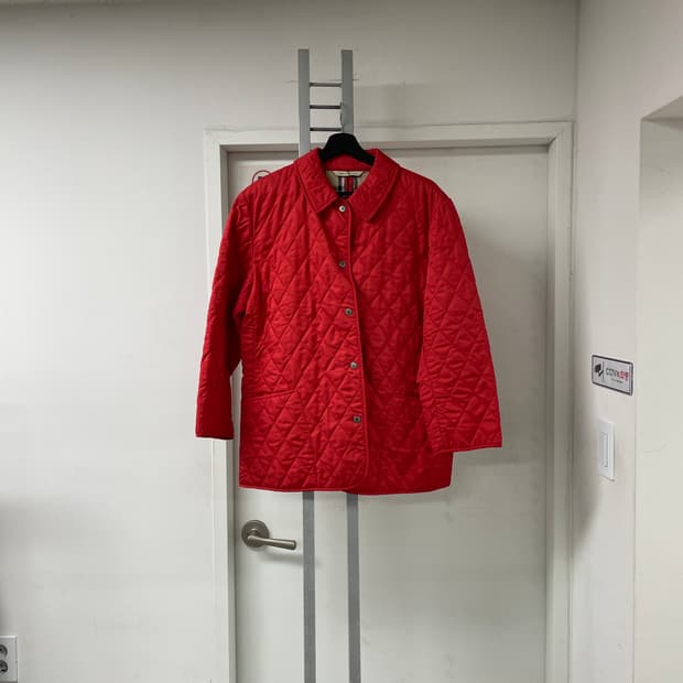 버버리 퀄팅 자켓 레드 L