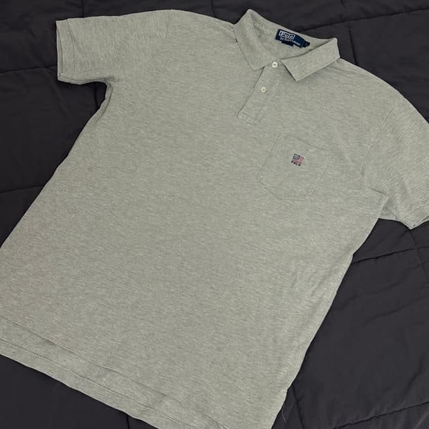 폴로랄프로렌 성조기 반팔 피케 카라 XL