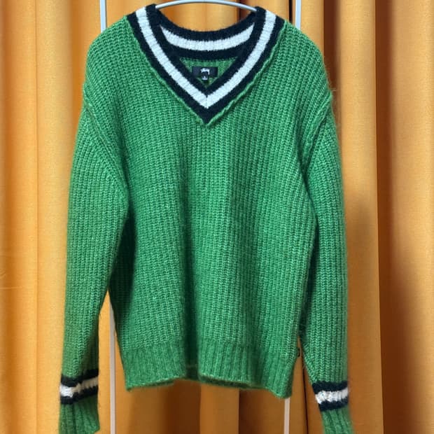 [L] 스투시 모헤어 테니스 스웨터