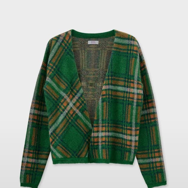 (~11/22) ERL 체크 오픈 가디건 L 새상품