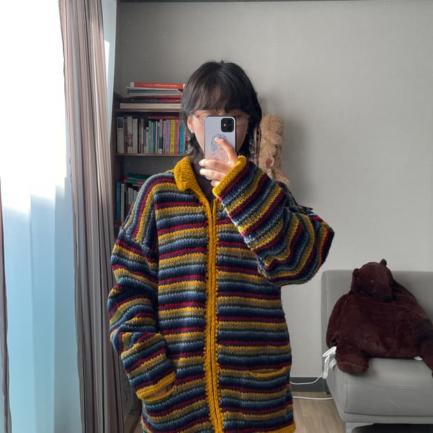 ARTESANIA 에스닉 핸드메이드 니트 가디건