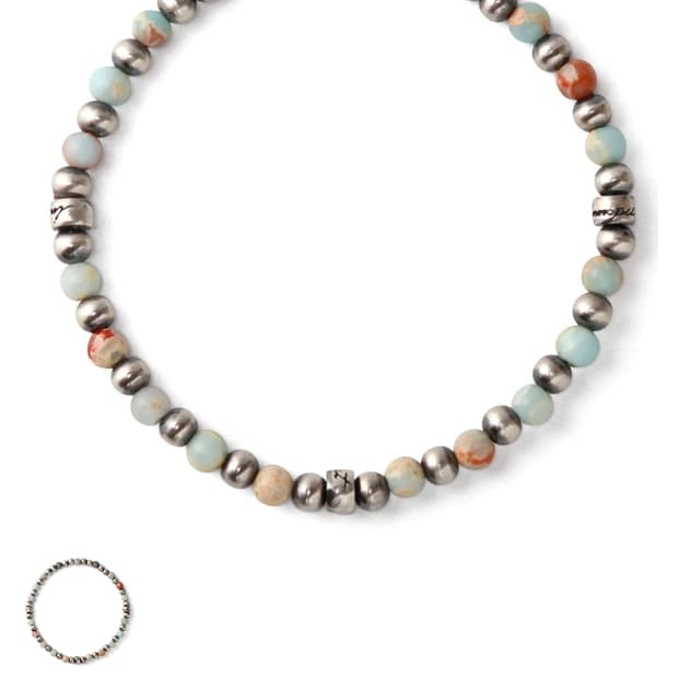 이노피릿 수산석 스카이블루 원석 팔찌 20.5cm