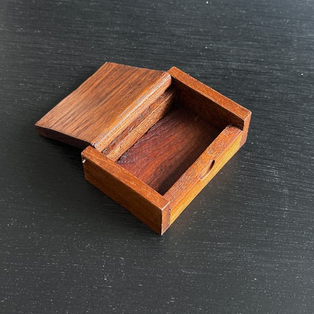 발리에서 온 우드 사각 악세서리 보관함
