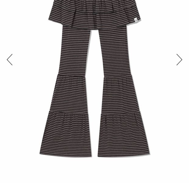 어글리쉐도우 cancan stripe skirt pants 차콜