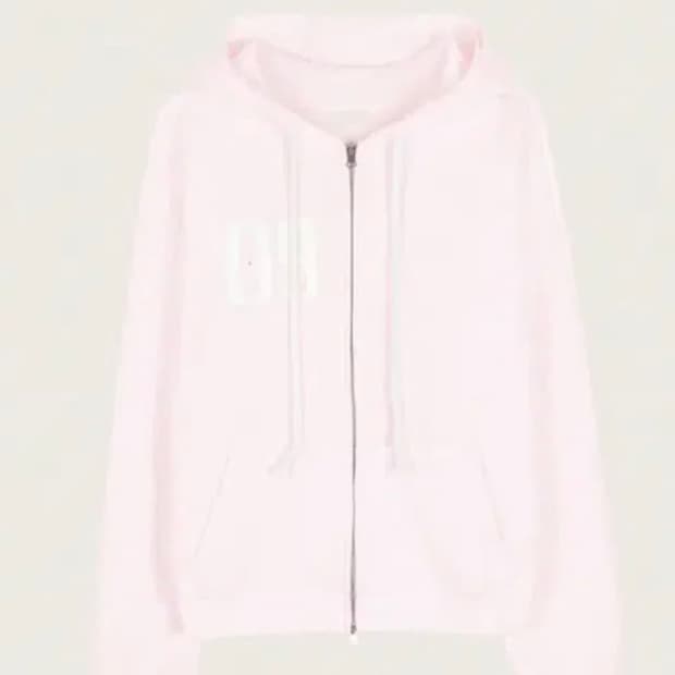 세트 새상품) 클리시어 09 넘버링 후드집업 + 팬츠 쿨핑크