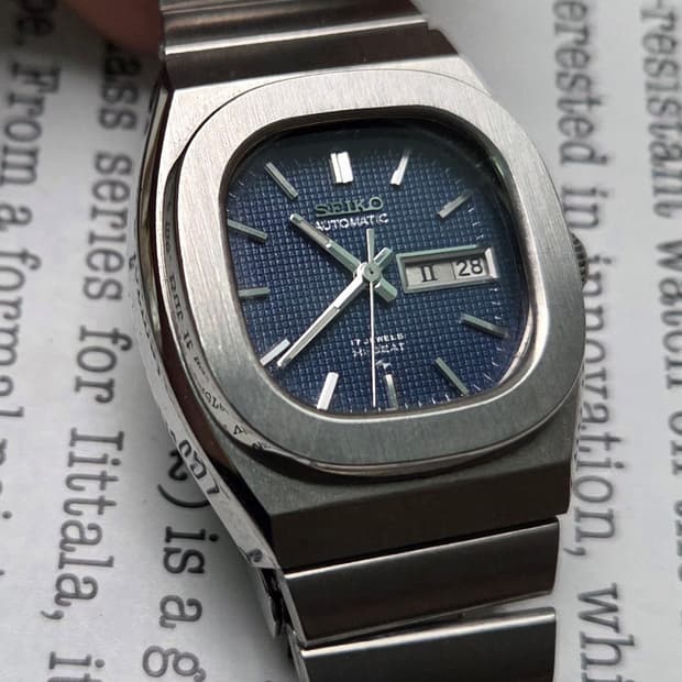 레어] 빈티지 세이코 하이비트 블루와플판 여성용 브레이슬릿 ver.