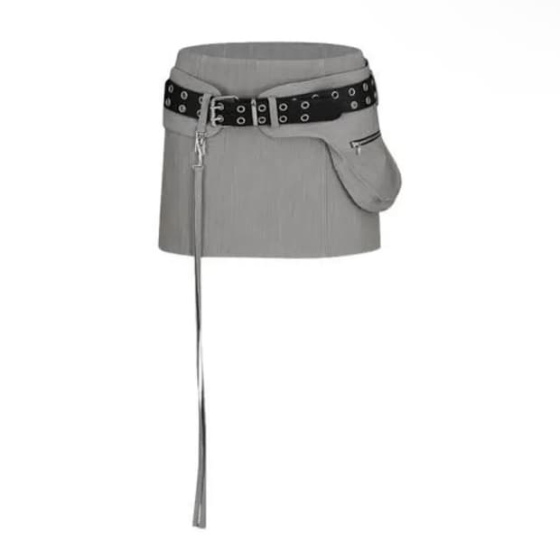 (새상품) Kashiko 카시코 포켓벨트 미니 스커트 치마 