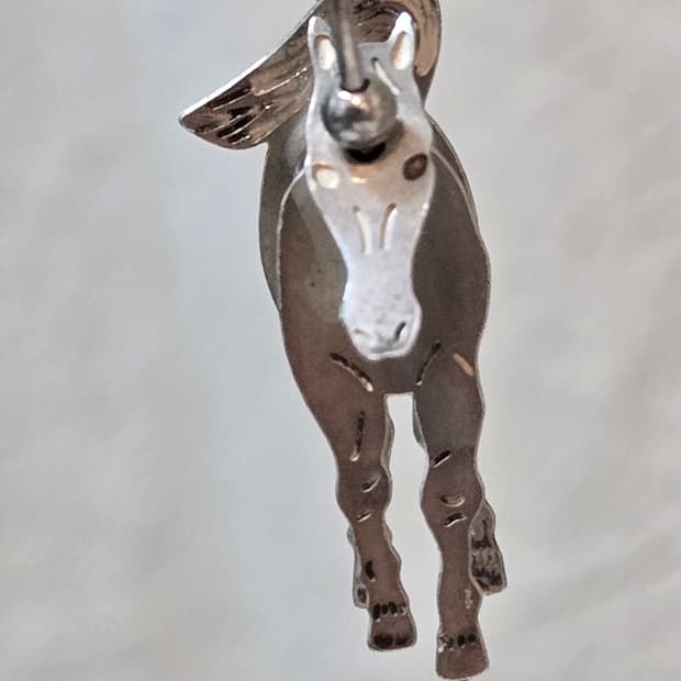 vintage sterling horse earring
