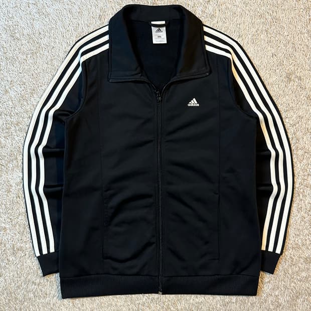 아디다스 ADIDAS 삼각로고 트랙탑 져지 블랙