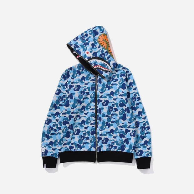 베이프 샤크후드 블루 리버시블(양면)