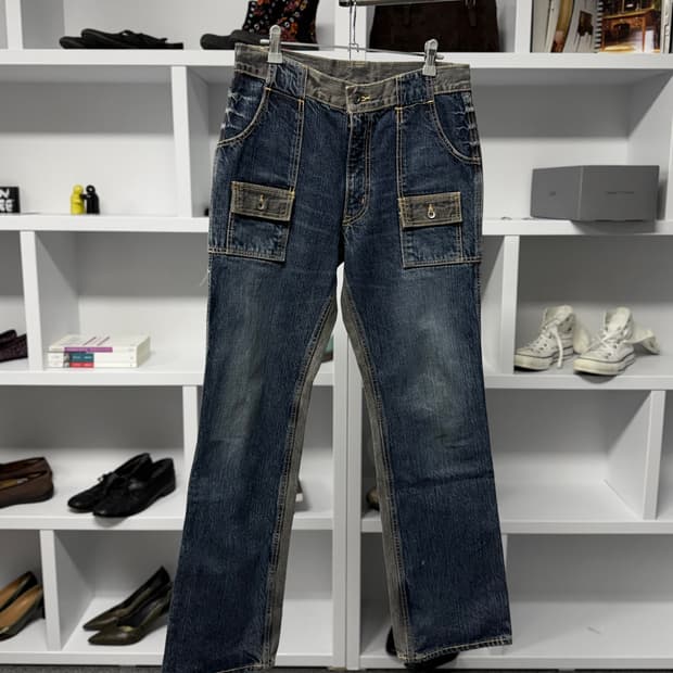 빈티지 패널 데님 팬츠