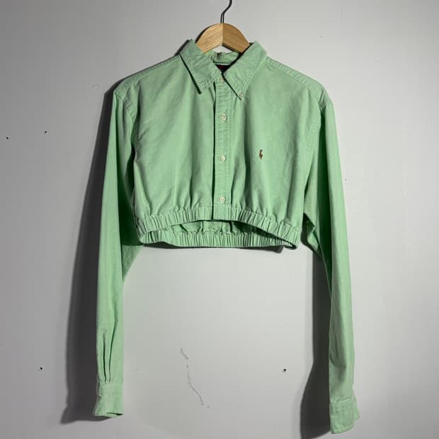 폴로 랄프로렌 빈티지 민트 크롭 셔츠 (무료배송)