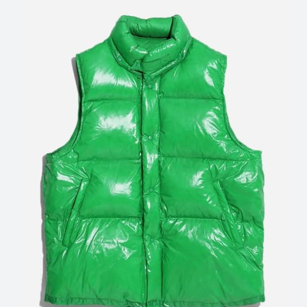 BIRTHDAYSUIT 그린 패딩 조끼 (L)