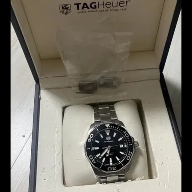 태그호이어 아쿠아레이서 블랙 스틸 시계 쿼츠 풀박스41mm