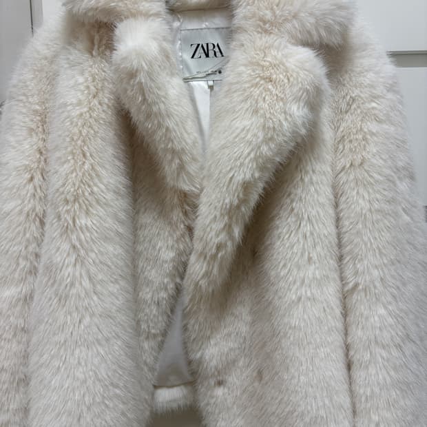 자라 퍼자켓 화이트 s