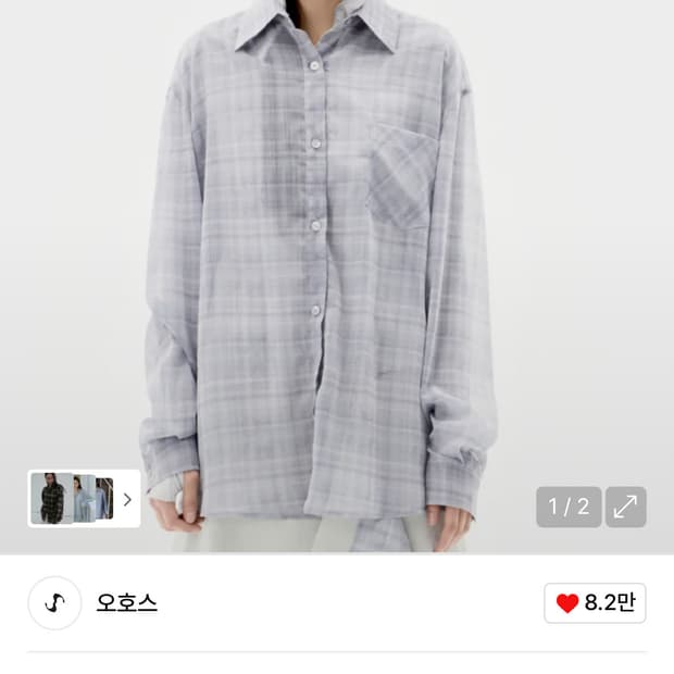 OJOS Over Check Shirts / Grey